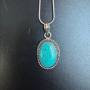 Silver Pendant with Turquoise Stone